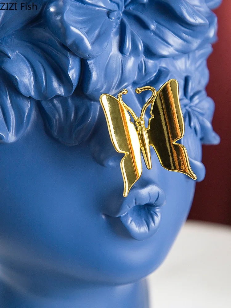 Смола человека Скульптура Золотая Бабочка абстрактный Рисунок