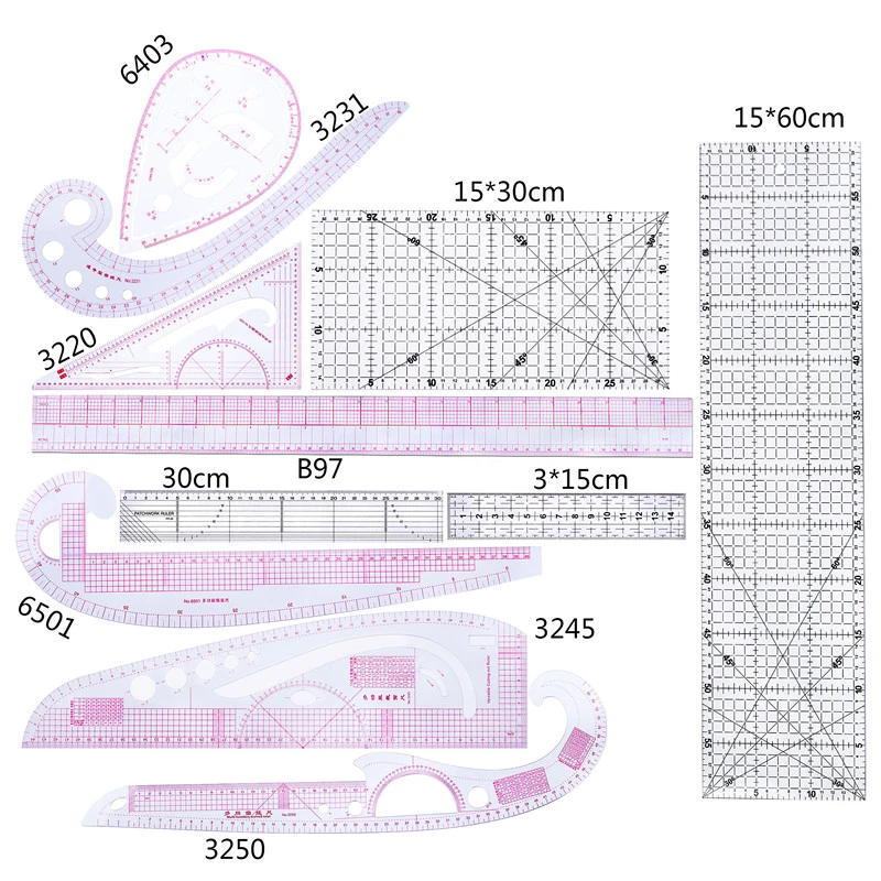 MIUSIE 11 шт. акриловая прямая Линейка с ясным масштабе линейки для резки из ПВХ