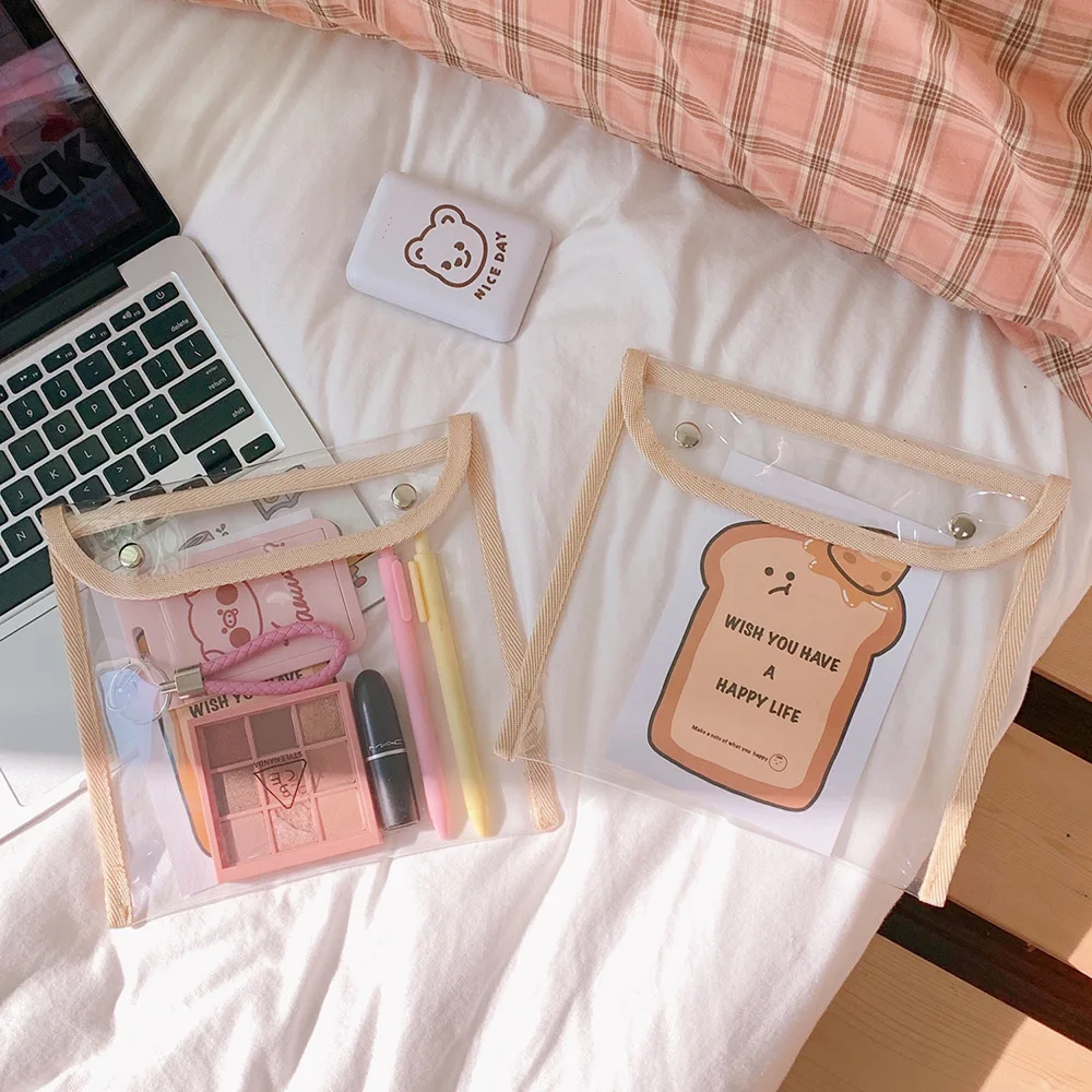 Прозрачная косметичка в Корейском стиле Ins вместительный студенческий чехол для