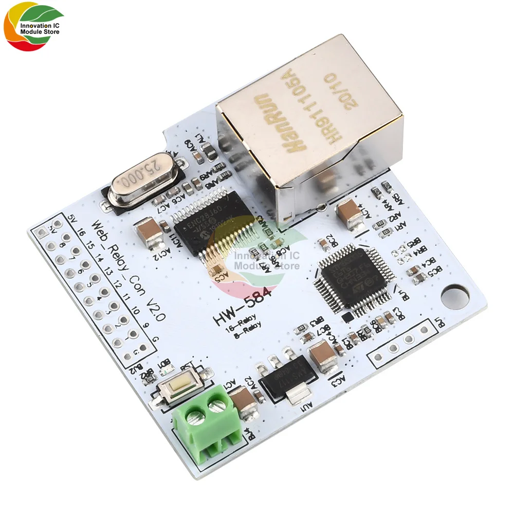 16-канальное сетевое реле управления ENC28J60 28J60 W5100 RJ45 переключатель Интернетом