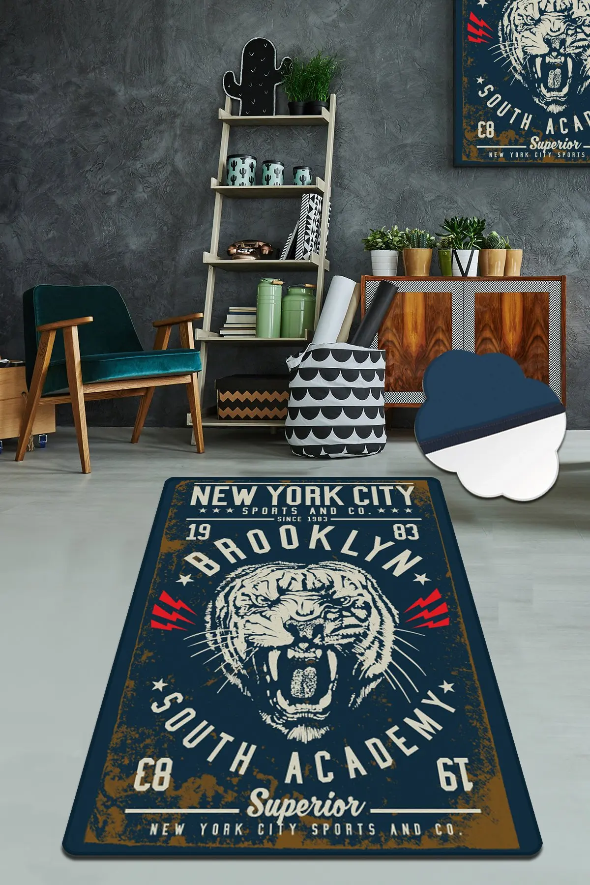 

Etgdecor Brooklyn Model 120x180 cm 47 ''x 70'' inchKids Non-Slip Area Rug