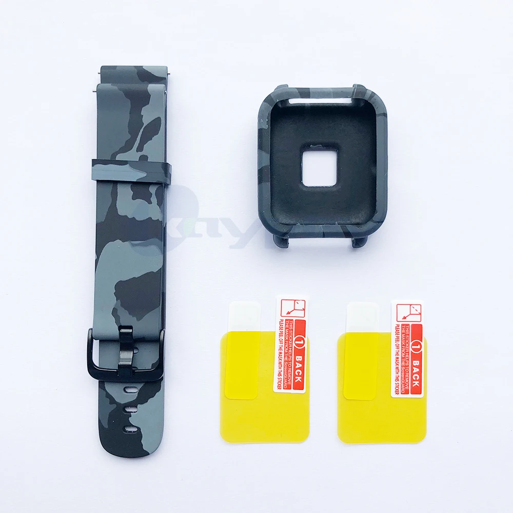 13 4в1 для Amazfit ремешок Bip ремешок для часов с защитным чехлом чехол оболочка Рамка протектор для Huami Amazfit Bip аксессуары - Цвет: 13