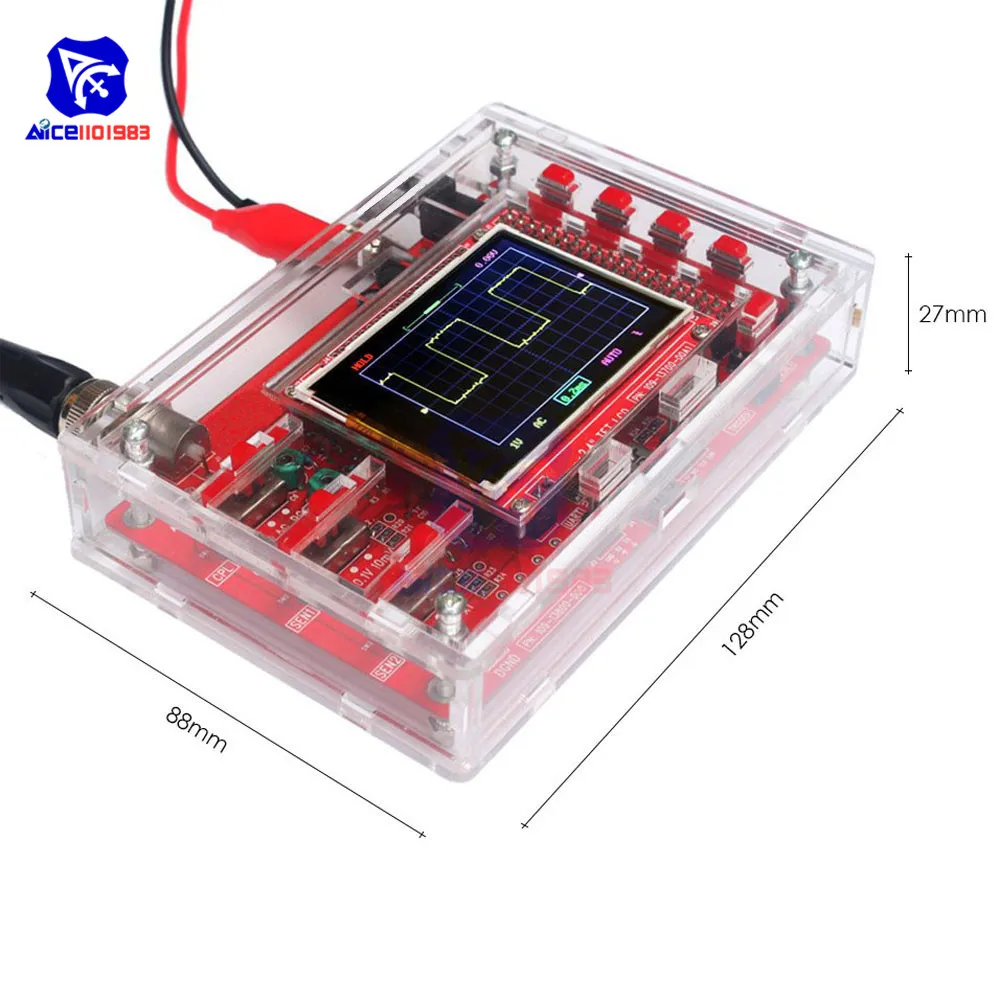 Полностью Собранный цифровой осциллограф diymore 2 4 &quotTFT ЖК-дисплей зажимы типа - Фото №1
