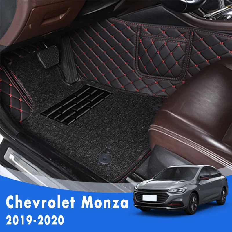 

Car Floor Mats For Chevrolet Monza 2020 2019 Luxury Double Layer Wire Loop Carpets Custom Foot Pads Auto Styling Accessories