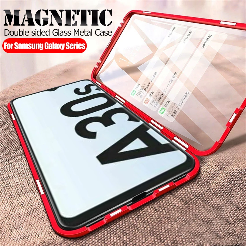 Магнитный чехол для телефона samsung a30s A50 a70 a30 a20 s a50s a20s a10s двухсторонние чехлы из