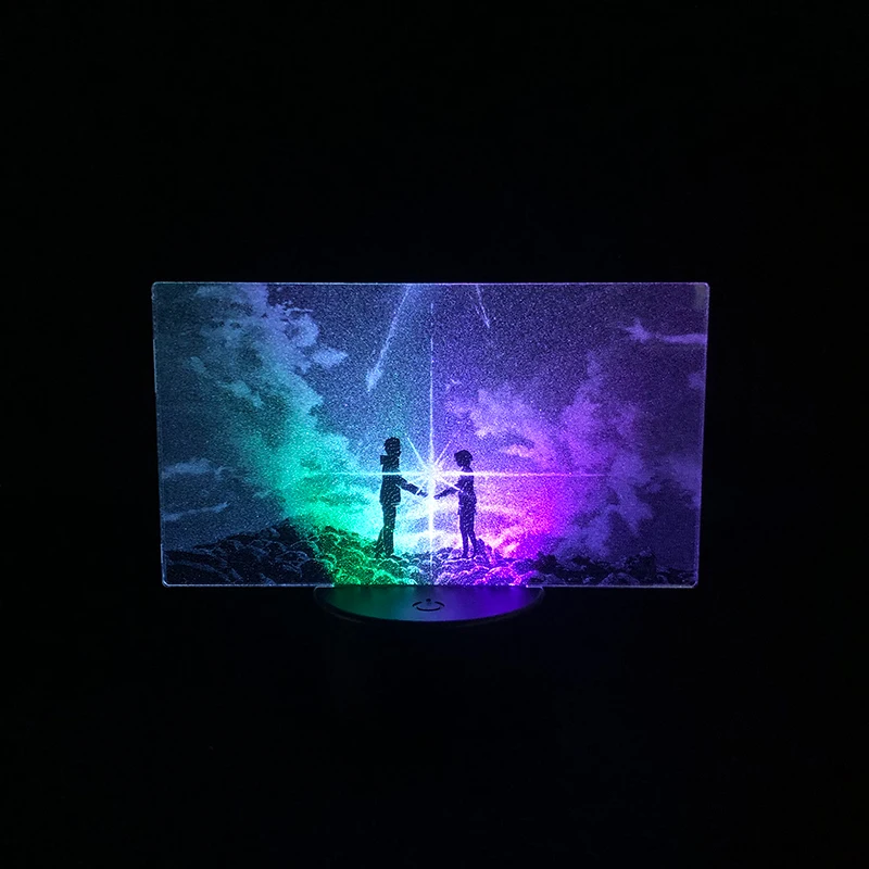 

Двусторонняя лампа с дистанционным управлением, лидер продаж в японском стиле аниме, декор для манги, двухцветный светодиодный светильник, ...