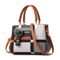 2022 new casual checked shoulder bag fashion sewing famous brand womens handbag cross bag womens leather handbag