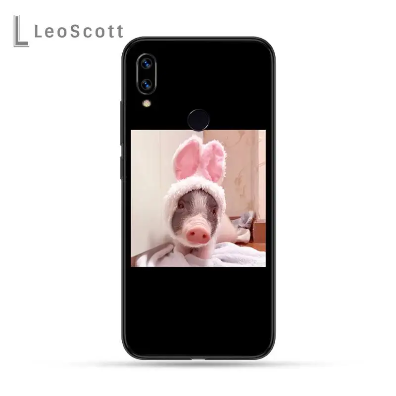 

Cute pet pig Phone Case For Xiaomi Redmi Note 4 4x 5 6 7 8 pro S2 PLUS 6A PRO