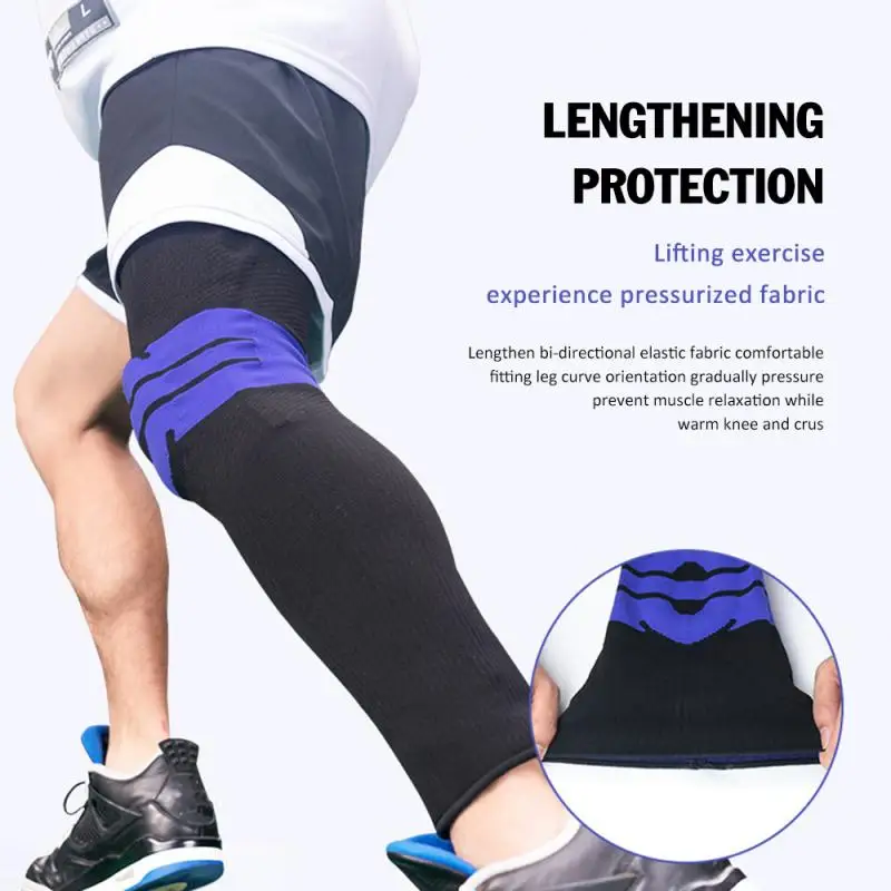 Football Basketball Leg Knee Long Sleeve Protector Gear Soccer Legwarmer Compression Shin Guard Calf Pads | Спорт и развлечения