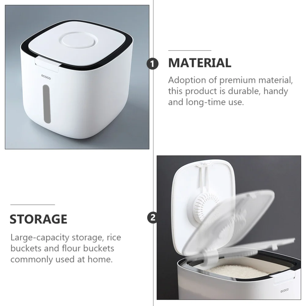 

1pc Moisture-proof Rice Storage Box Sealing Rice Bin Flour Storage Container