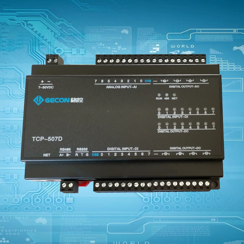 Модуль Ethernet Modbus 8AI8DI8DO аналоговый вход цифровой релейный выход TCPIP | Обустройство