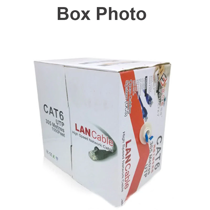 305 м Cat6 UTP патч-корд с простой выдвижной коробкой упаковка 1000 футов RJ45 Ethernet кабель