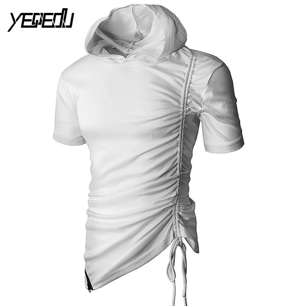 #4104 футболка европейского размера с боковой молнией Мужская коротким рукавом