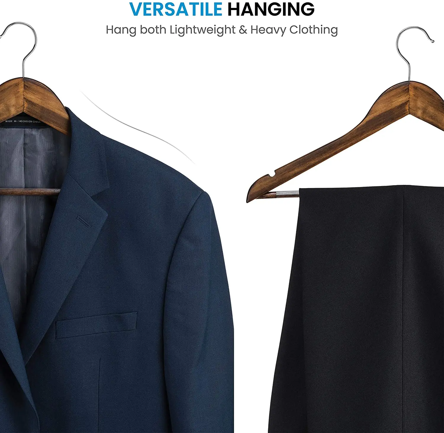 10/20 шт. широких плеч ЧУДО ВЕШАЛКИ из цельного дерева для всякой всячины Сумки