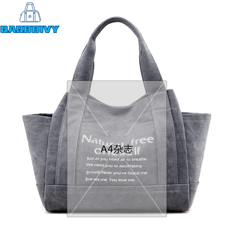 

New Fashion Women Canvas Handbags Letter Large Capacity Travel Handbag Ladies Casual Crossbody Bags Shoulder Tote Messenger Bag