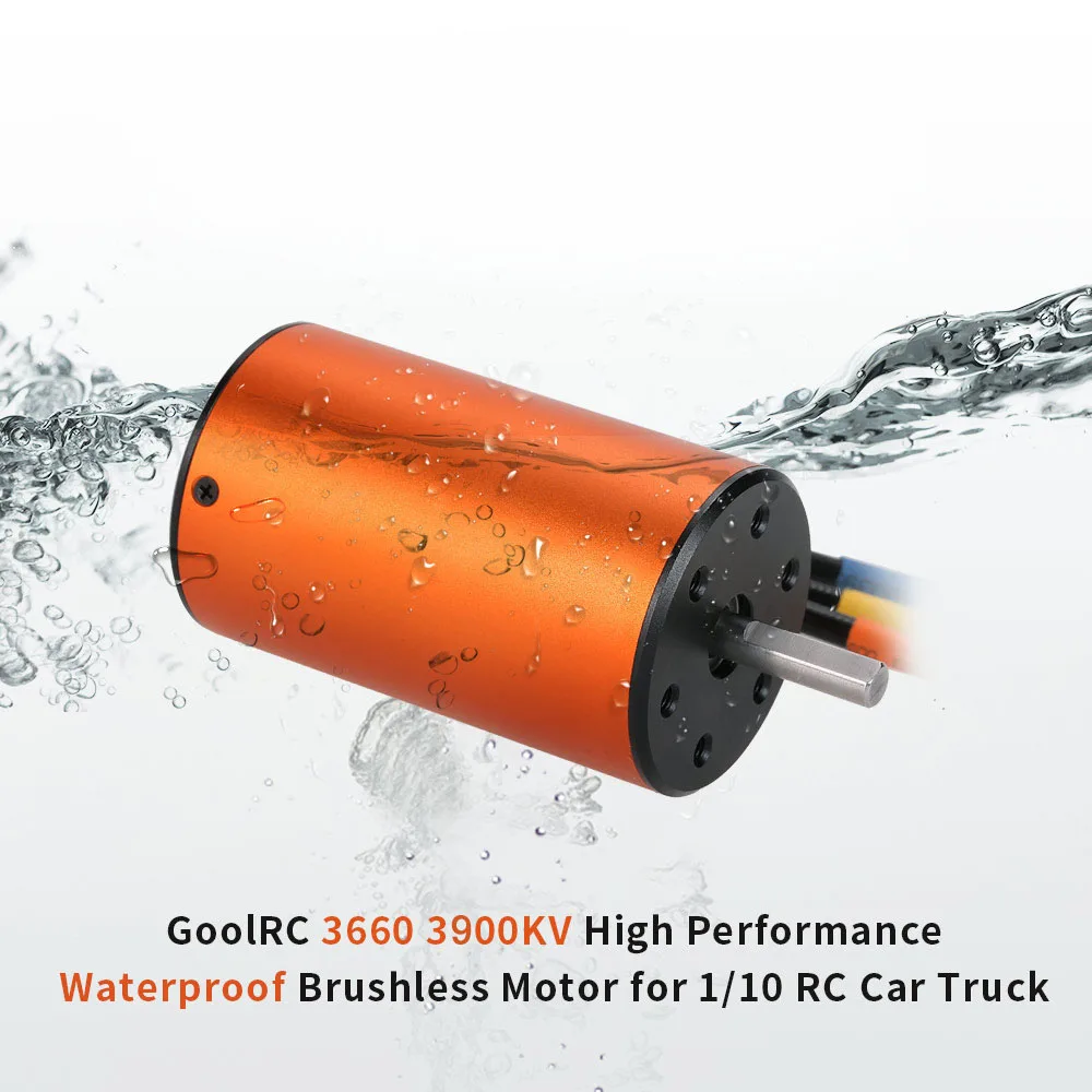 

Metal + PC Brushless Motor 3900KV Efficient Upgrade Power System For 1/10 RC Car 3.175mm Waterproof