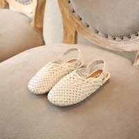 bekamille toddler girls shoes summer children sandals woven soft bottom kids sandals for girls princess casual shoes
