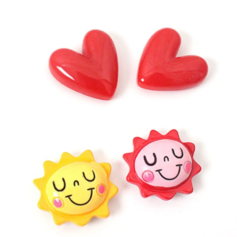 Гладкие магниты на холодильник в форме сердца милые романтические креативные