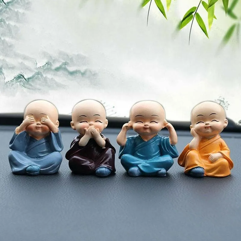4 шт./лот маленькая статуя Будды креативные домашние декоративные украшения