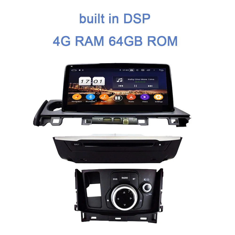 4GB RAM 64GB ROM DSP 10,2" Android 9,0 8 ядерный+ 4 Гб+ 64 ГБ Автомобильный dvd-плеер Стерео gps ГЛОНАСС карта RDS Авторадио Bluetooth для Mazda 6 - Цвет: 4GB RAM 64GB ROM