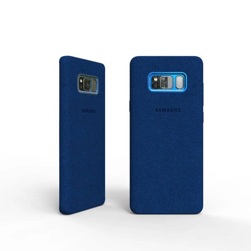 original samsung alcantara fashion galaxy s8 phone case cover fundas coque 4 color for samsung g9508 s8 g9550 s8 plus s8plus free global shipping