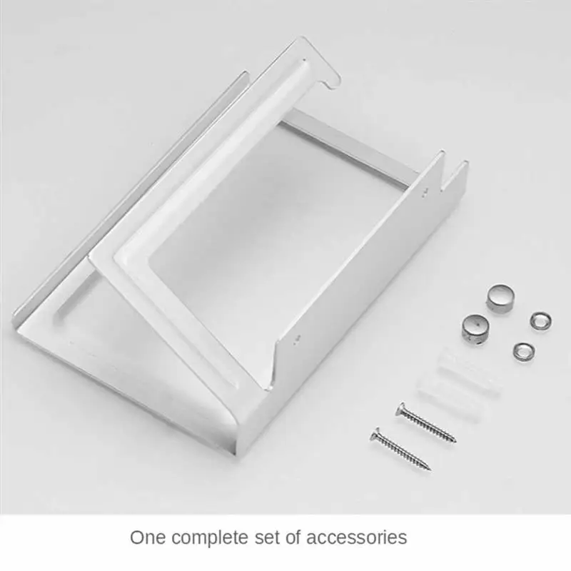 

Toilet Paper Holder Wall Mount Tissue Roll Hanger Phone Platform Bathroom Hardware Set Brushed