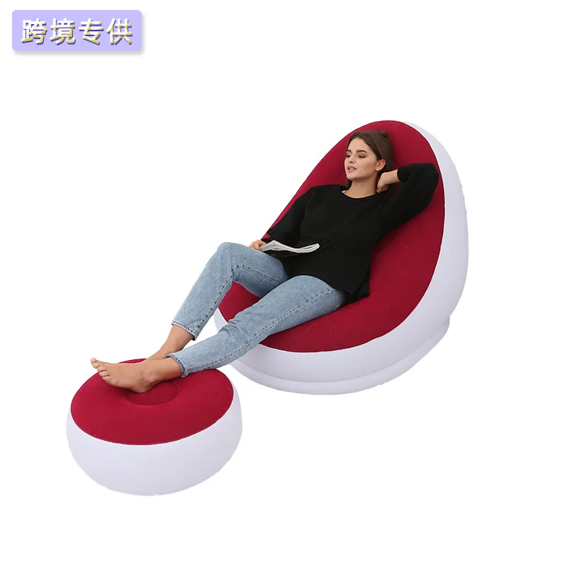 Надувной диван из ПВХ кресло для отдыха с подставкой ног помещения улицы