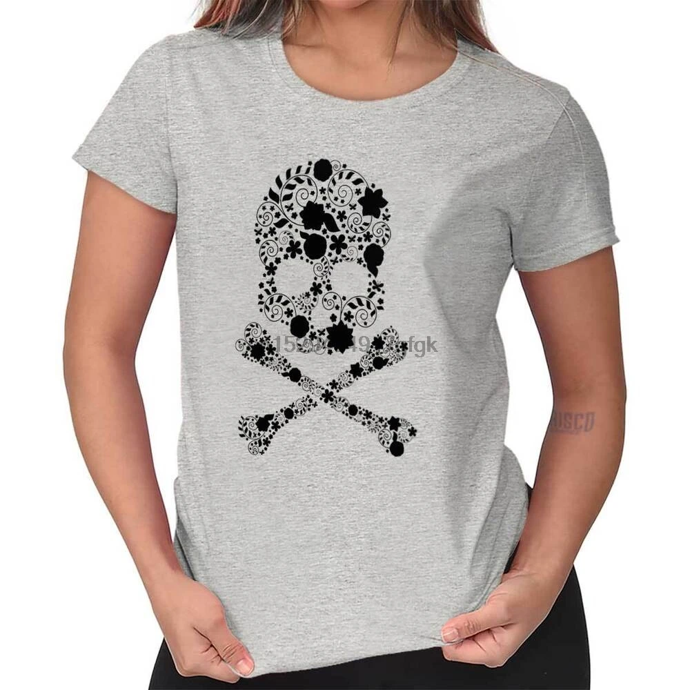 Женские футболки с изображением черепа и кросс-костей | Мужская одежда