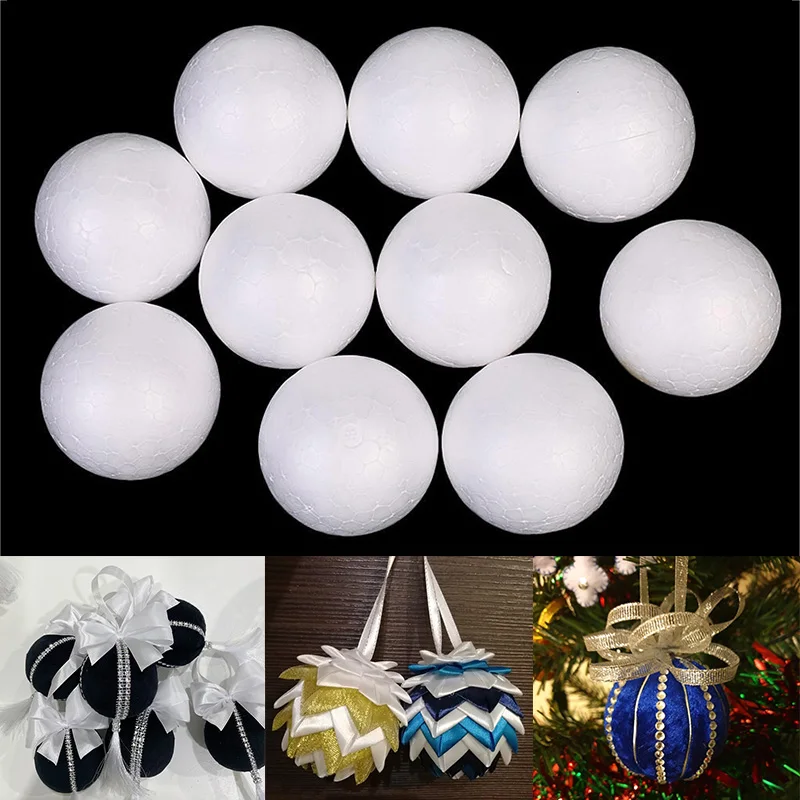 10/50/100Pcs 1-10cm Round Foam Balls Polystyrene Modeling For DIY Chirstmas Party Wedding Ball Decoration Crafts Supplies - купить по