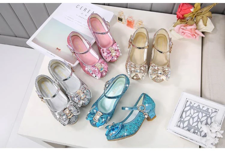 boy sandals fashion Princess Girls Party Shoes Children Sandals Colorful Sequins High Heels Shoes Girls Sandals Peep Toe Summer Kids Shoes CSH813 bata children's sandals