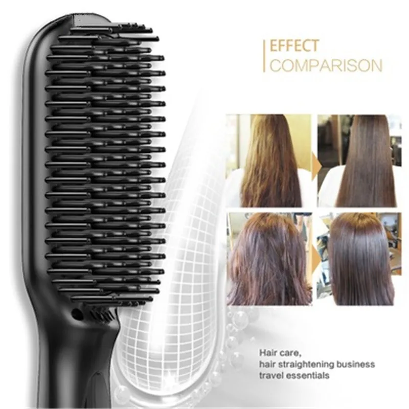 

Hair Comb Brush Beard Straightener Multifunctional Hair Straightening Comb Women Hair Curler Quick Beard Hair Styler For Men