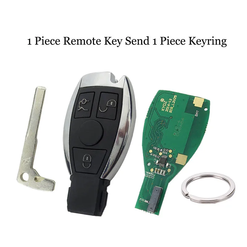 1 Piece OkeyTech дистанционный ключ для Mercedes Benz W164 C200 A200 W203 W204 W205 брелок для Mercedes-benz и аварийная поддержка лезвия - Количество кнопок: 1 Piece