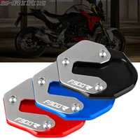 cnc aluminum accessories motorcycle kickstand enlarge plate pad side stand for bmw f900r f900xr f900 r xr f 900r 900xr 2019 2021