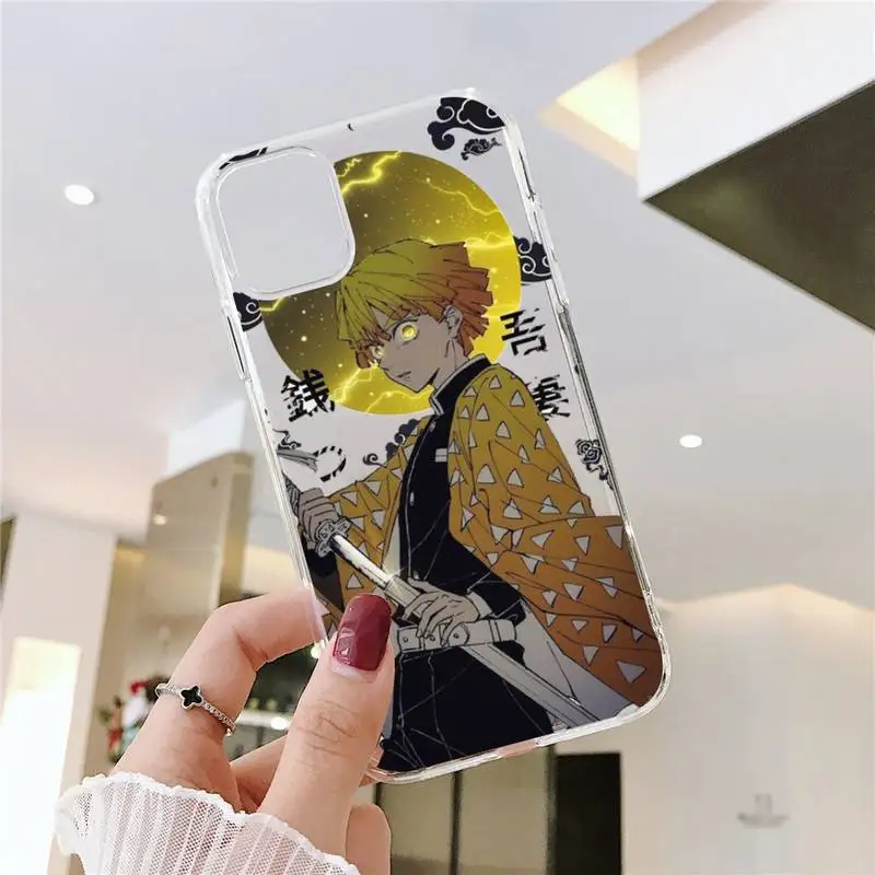 

Demon Slayer Kimetsu No Yaiba Phone Case Transparent soft For iphone 5 5s 5c se 6 6s 7 8 11 12 plus mini x xs xr pro max