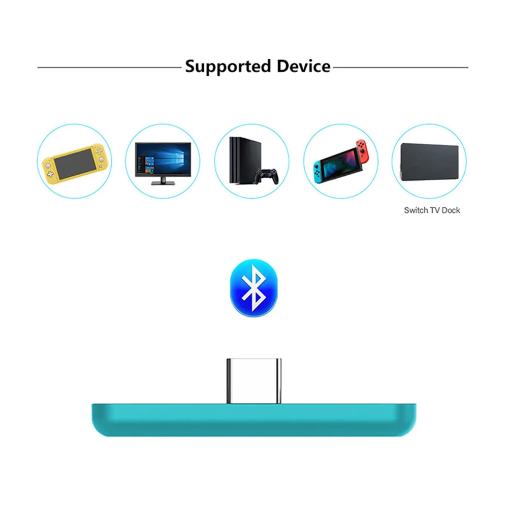Беспроводной Bluetooth аудио USB Type-C адаптер передатчик NS07 для Nintendo Switch/Switch Lite/ Switch TV Dock