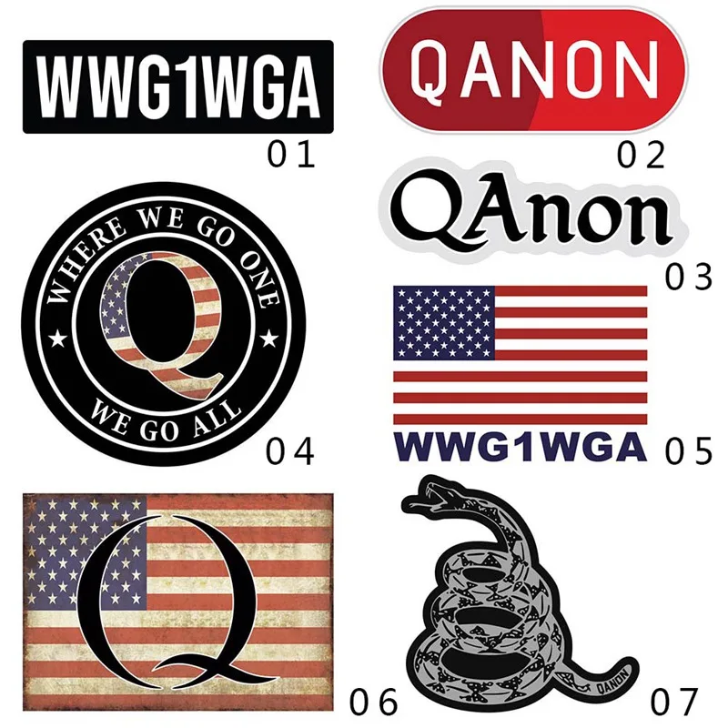 2020 Новый мультяшный Американский QANON WWG1WGA домашний ПВХ самодельный автомобильный