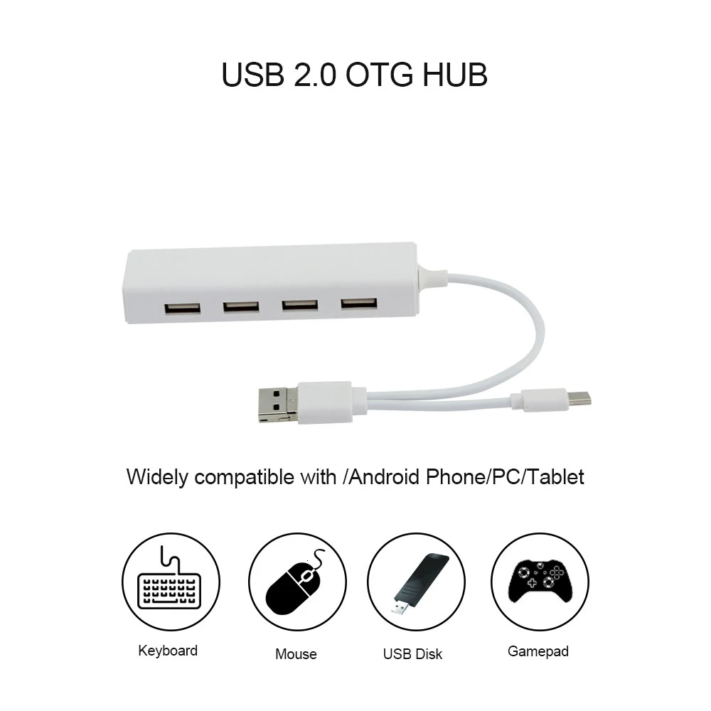 USB C концентратор 2 0 тип 4 порта разветвитель адаптер OTG флэш накопитель для Xiaomi Lenovo