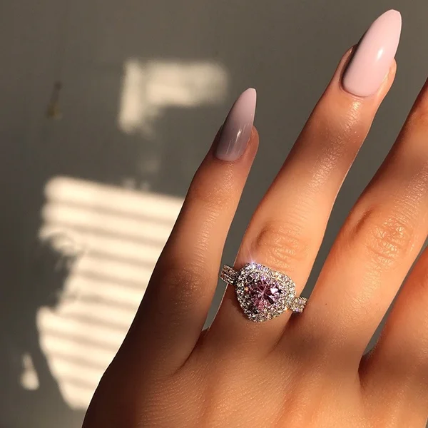 

Delysia King Women Trendy Heart Shaped Elegant Temperament Zircon Cocktail Party Ladies Ring