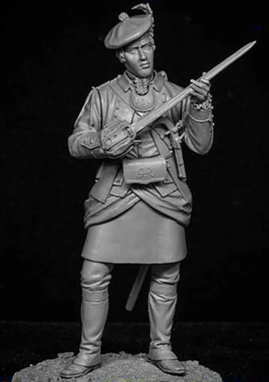 

1/24 75mm ancient Officer stand with sword Resin figure Model kits Miniature gk Unassembly Unpainted
