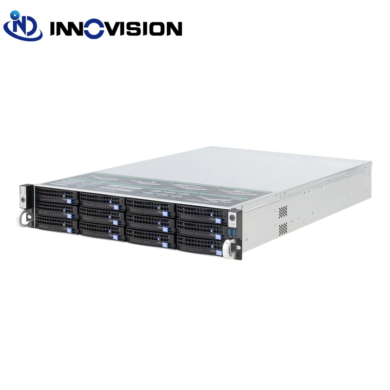 2U 12 секций hotswap стойка для сервера чехол 560 мм NVR NAS серверное шасси поддержка макс.