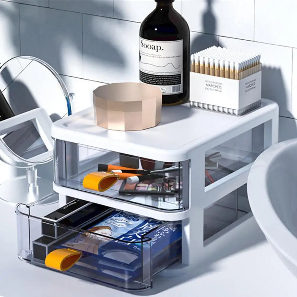 Прозрачные ящики коробки органайзер для косметики ювелирных изделий с ручкой