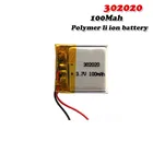 3,7 в 100 мАч 302020 литий-полимерная литий-ионная аккумуляторная батарея для семейного тахографа MP3 MP4 GPS Bluetooth Lipo cell
