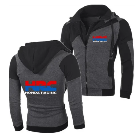 

2019 Fashion Men winter foSuzuki GSX R Motorcycle Hoodies HRC Sweatshirts Cotton Casual Repsol Zip Male Hooded coats men jackets