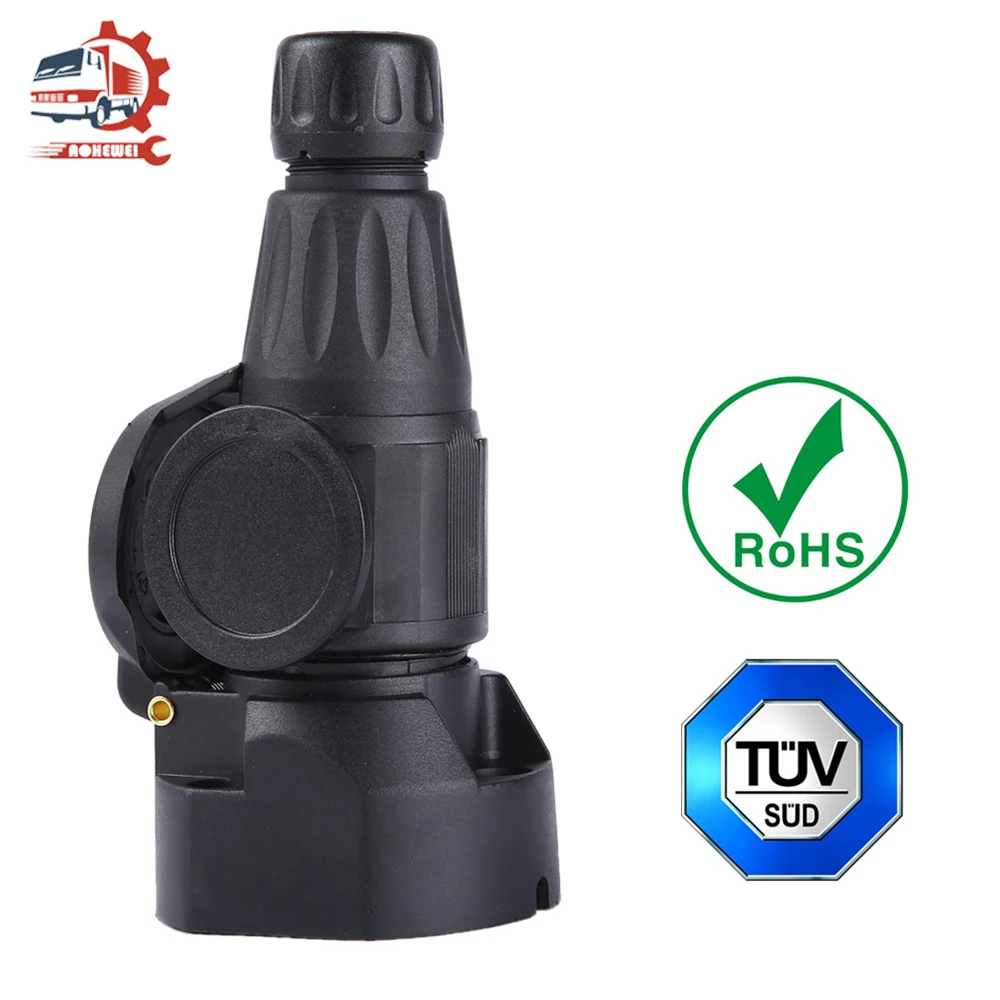

AOHEWEI 13 Pin Trailer Plug Plastic Connectors Cable 12V Waterproof Towing Socket Couplings Towbar for Caravan Truck Vans