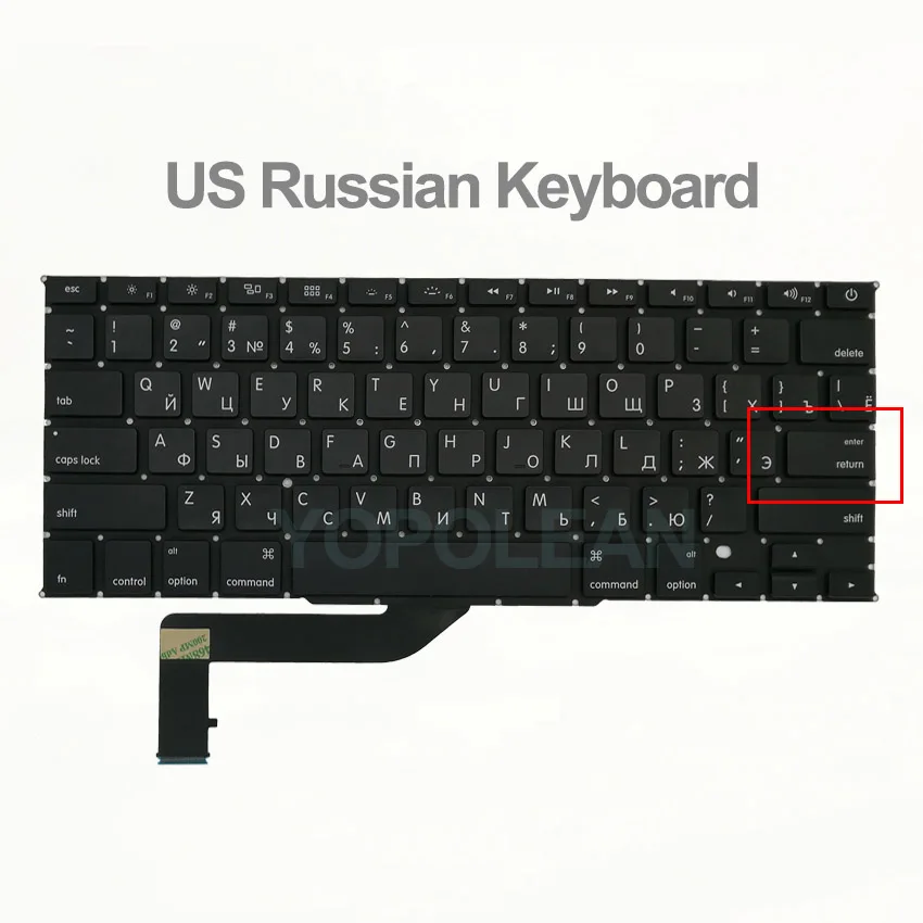 Новая клавиатура A1398 английская американская испанская французская немецкая