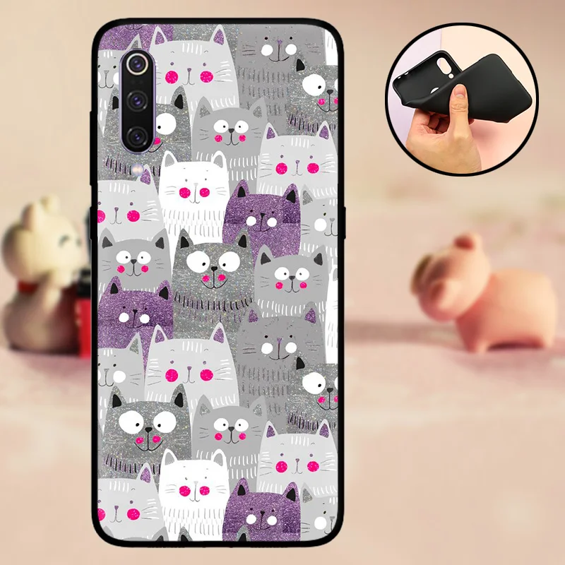 Силиконовый чехол mi 9 SE, задняя крышка для телефона mi 9, чехол s, мягкий чехол из ТПУ для Xiao mi 9 mi 9SE, Матовый Бампер для телефонов mi 8 Lite