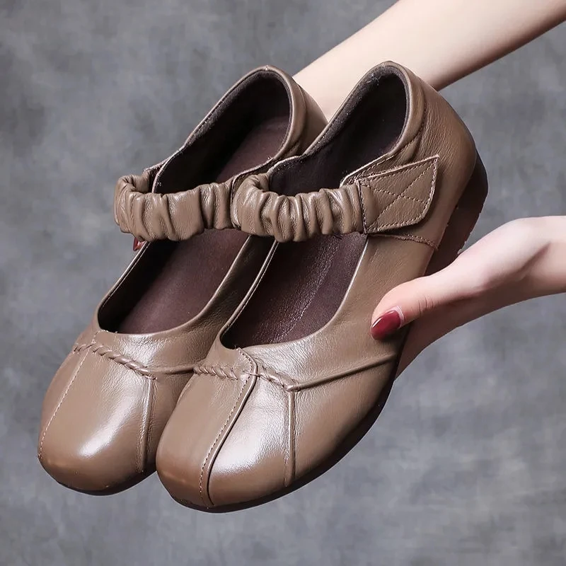 2021 new arrival mary jane shoes girls ladies sweet solid brown balck beige flats women's fall shoes