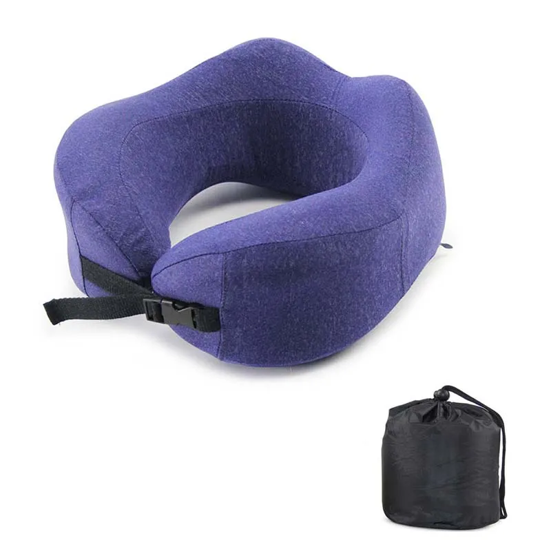 Blue(Pocket and Bag) Пены памяти глубокий сон шеи подушки самолет автомобиль Ортопедическая подушка шеи шейки физиотерапии подушка - Цвет: Blue(Pocket and Bag)