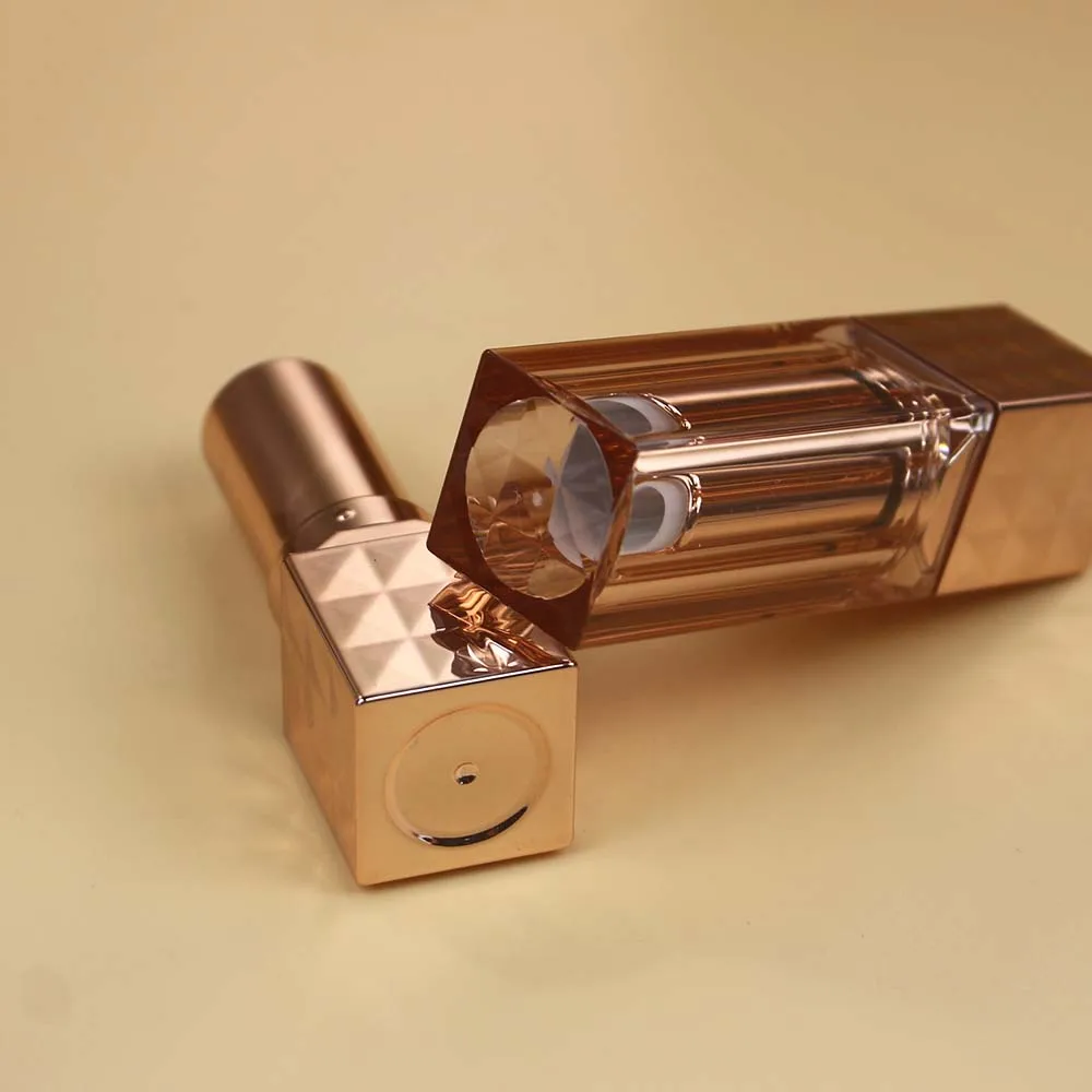 Пластик квадратный контейнер помады 12 1 размер чашки цвета розового золота губ