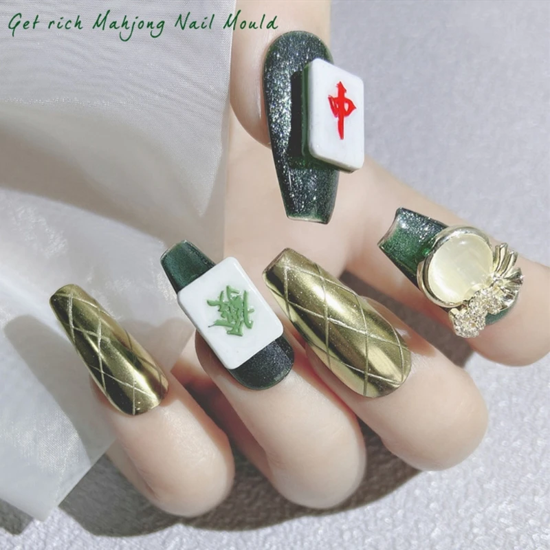 

Super Mini Chinese Mahjong Earrings Pendant Resin Mold Silicone Get Rich Mahjong Nail Mould Mahjong Resin Craft Tools